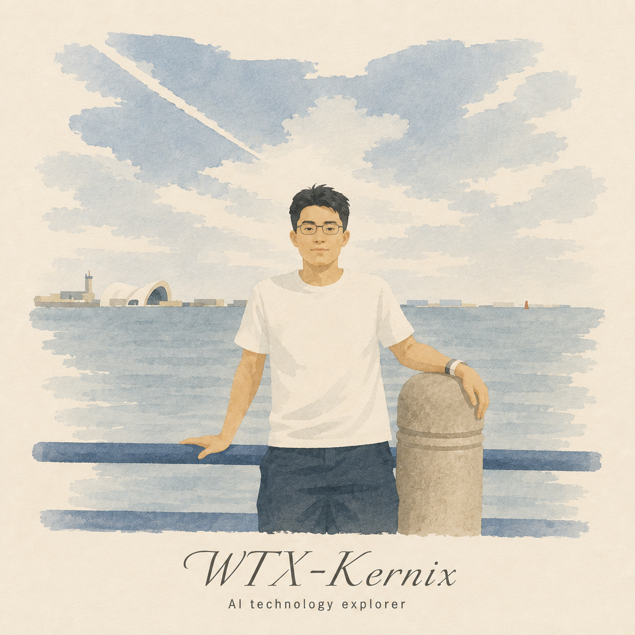 王文佳 Kernix 个人形象插画